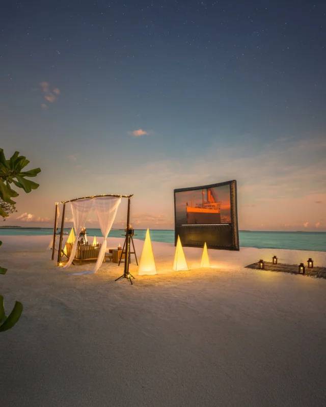 The stars take their seats. The ocean hushes.
An open-air cinema unlike any other, where curated stories meet signature moments, and barefoot luxury unfolds under a velvet sky. 

#HeritanceAarah #TastefullyHeritance #LuxuryUnderTheStars #BeachsideCinema #MaldivesNights #IslandElegance #CinematicEscape #RefinedByNature #VisitMaldives #Maldives #MaldivesIslands #DiscoverMaldives #MaldivesResort #ExploreMaldives #OnlyMaldives