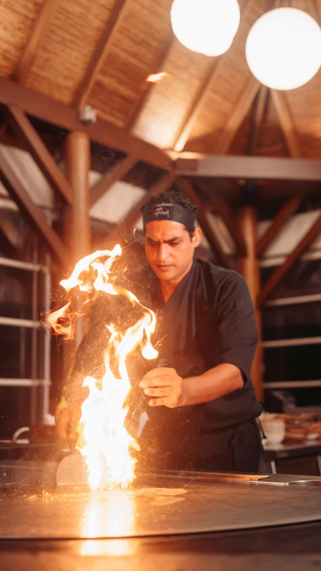 Steel sizzles. Flames rise. The air dances with aroma.
At Heritance Aarah, teppanyaki isn’t just dinner — it’s theatre, artistry, and indulgence plated before your eyes.
Where luxury meets spectacle.

#HeritanceAarah #AdaaranResorts #IslandRomance #LuxuryUnveiled #HeritanceExperience #Maldives #VisitMaldives #Maldives #MaldivesIslands #DiscoverMaldives #MaldivesResort #ExploreMaldives #OnlyMaldives