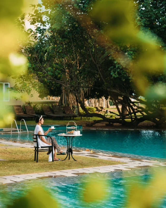 Savour an evening high tea by the serenity of the green pool. Surrounded by gentle greenery, each sip and bite becomes a moment to remember.

#BestRestaurants #HotelRestaurants #HeritanceAhungalla #HeritanceHotelsandResorts #TravelSrilanka #VisitSriLanka #Ahungalla #RestaurantsinAhungalla