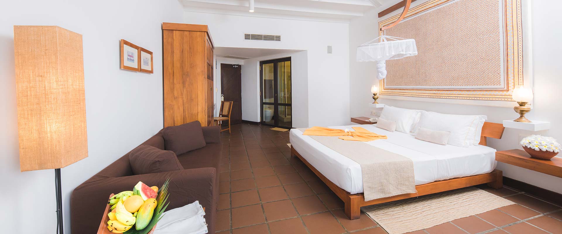 Interior of accommodation at Heritance Ayurveda