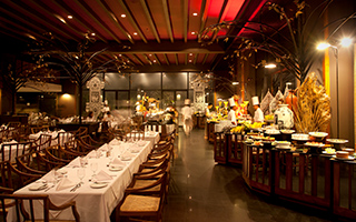 Kanchana Restaurant table arrangement, Heritance Kandalama