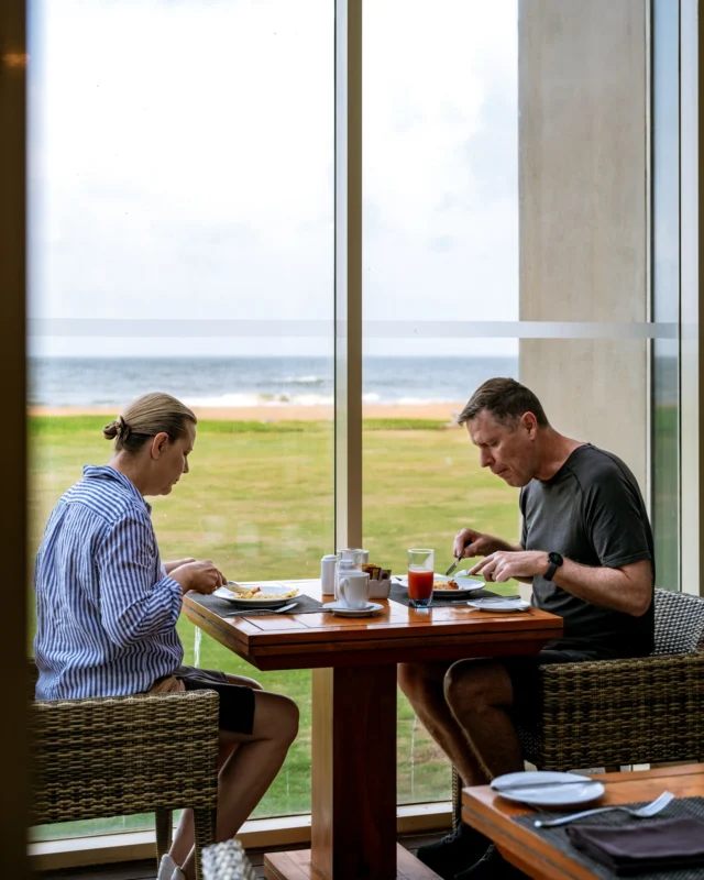 If you’re looking for a quiet start to the day, our main restaurant has just the spot. Settle into a peaceful corner, enjoy your breakfast and take in the calm of the Indian Ocean as the morning light filters through.

#BreakfastWithAView #SentidoHeritanceNegombo #CoastalDining #HeritanceHotelsandResorts